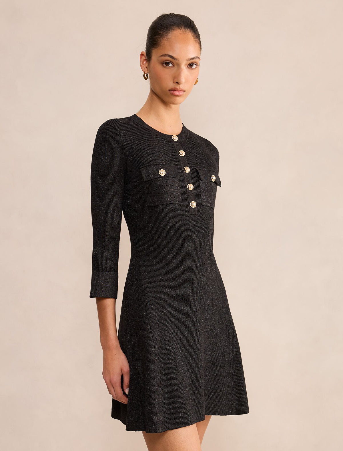 Emelia Lurex Knit Mini Dress