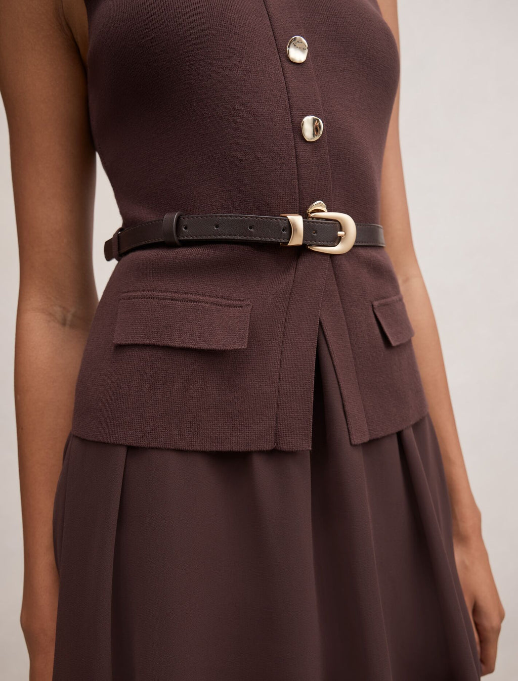 Belle Woven Mix Mini Dress