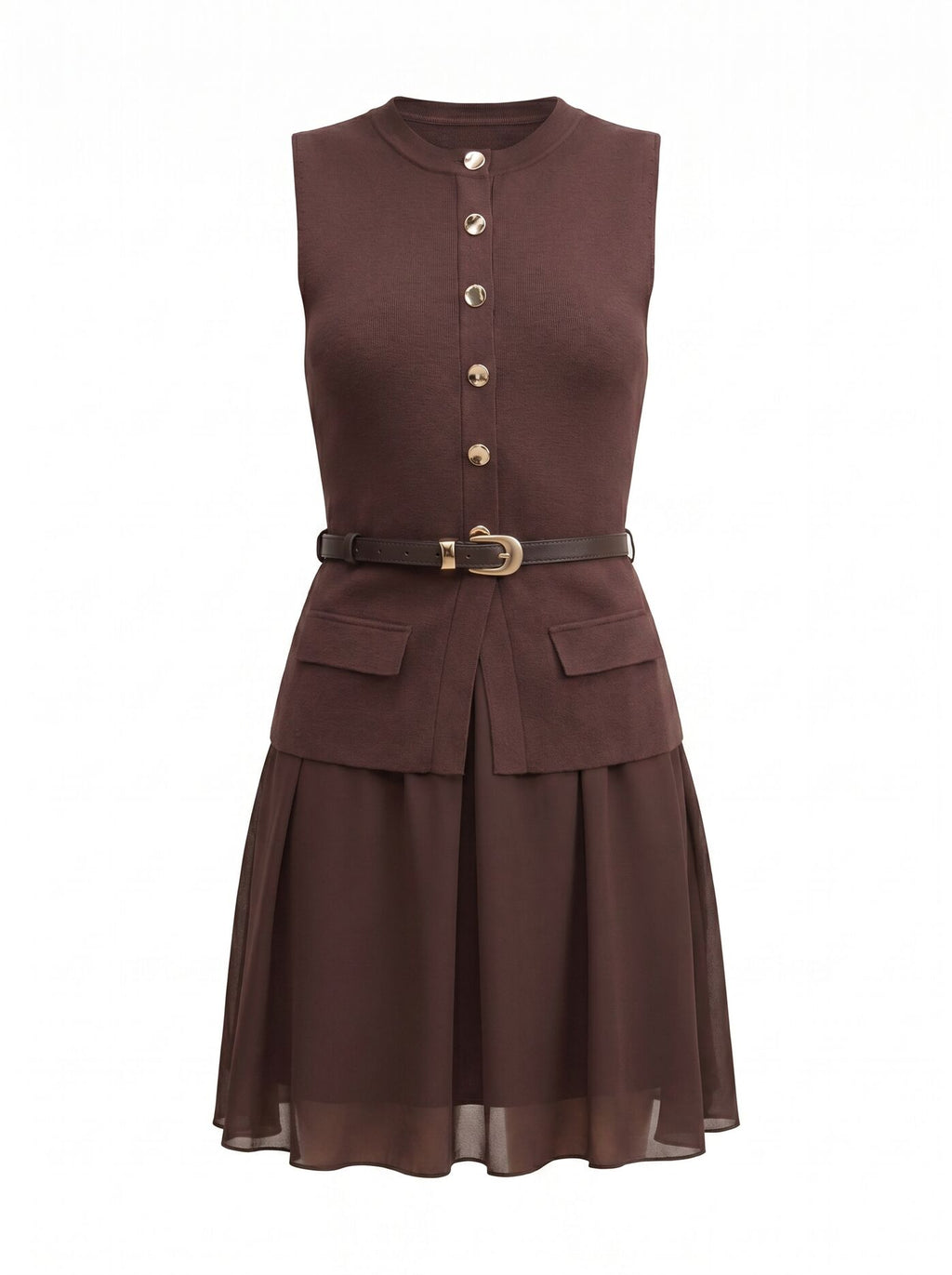Belle Woven Mix Mini Dress