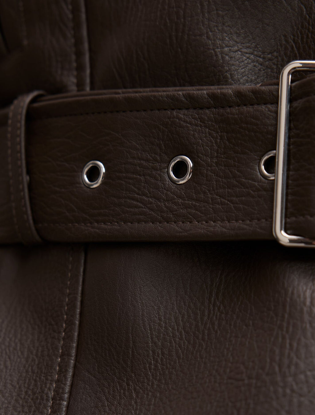 Brooklyn PU Belted Biker Jacket