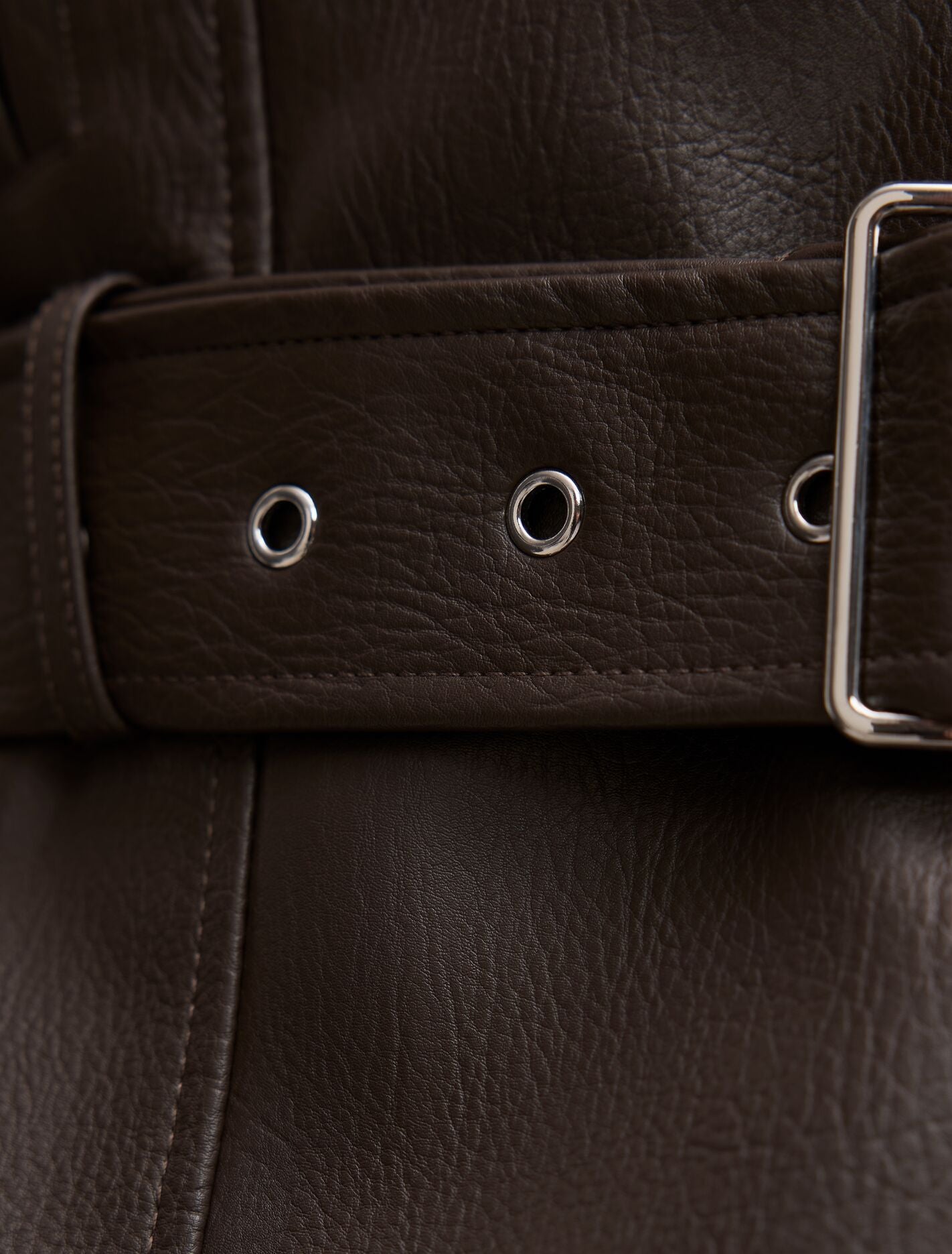 Brooklyn PU Belted Biker Jacket