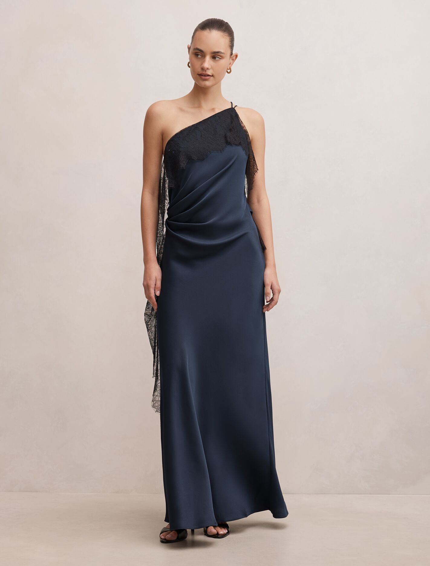 Sylvie Asym Satin Bias Dress