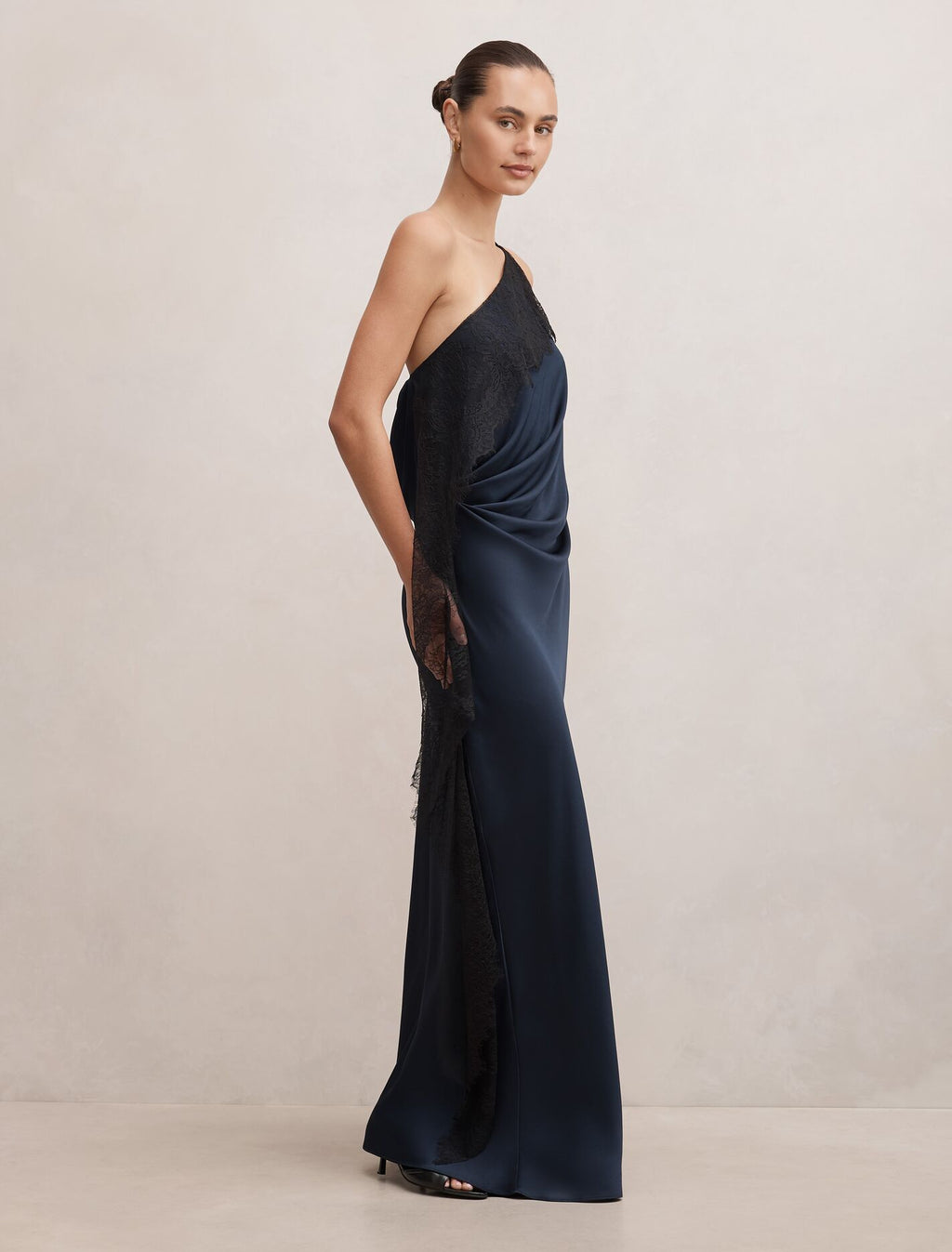 Sylvie Asym Satin Bias Dress