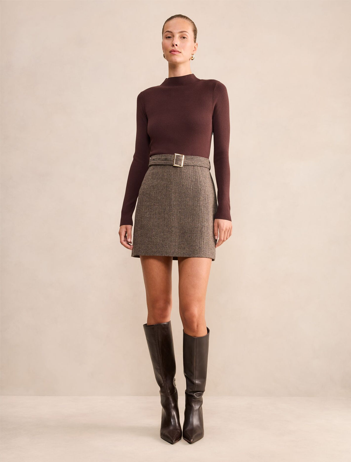 Freya Woven Mixed Mini Dress