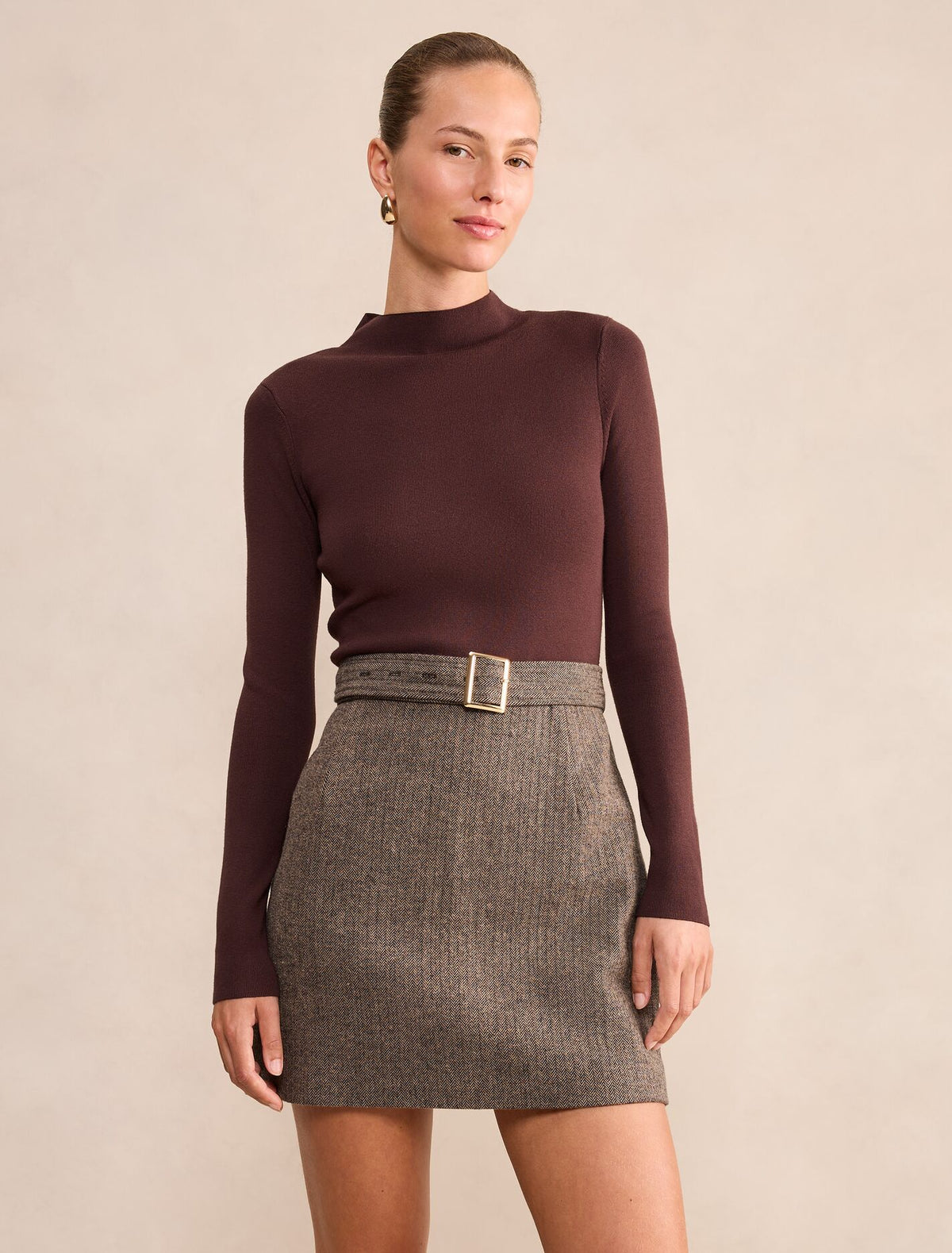 Freya Woven Mixed Mini Dress