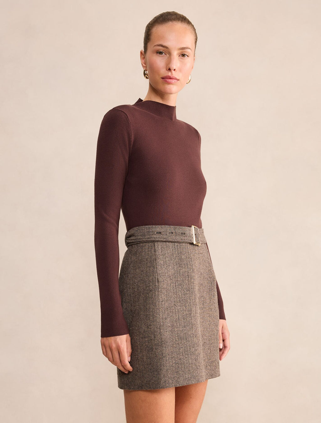 Freya Woven Mixed Mini Dress