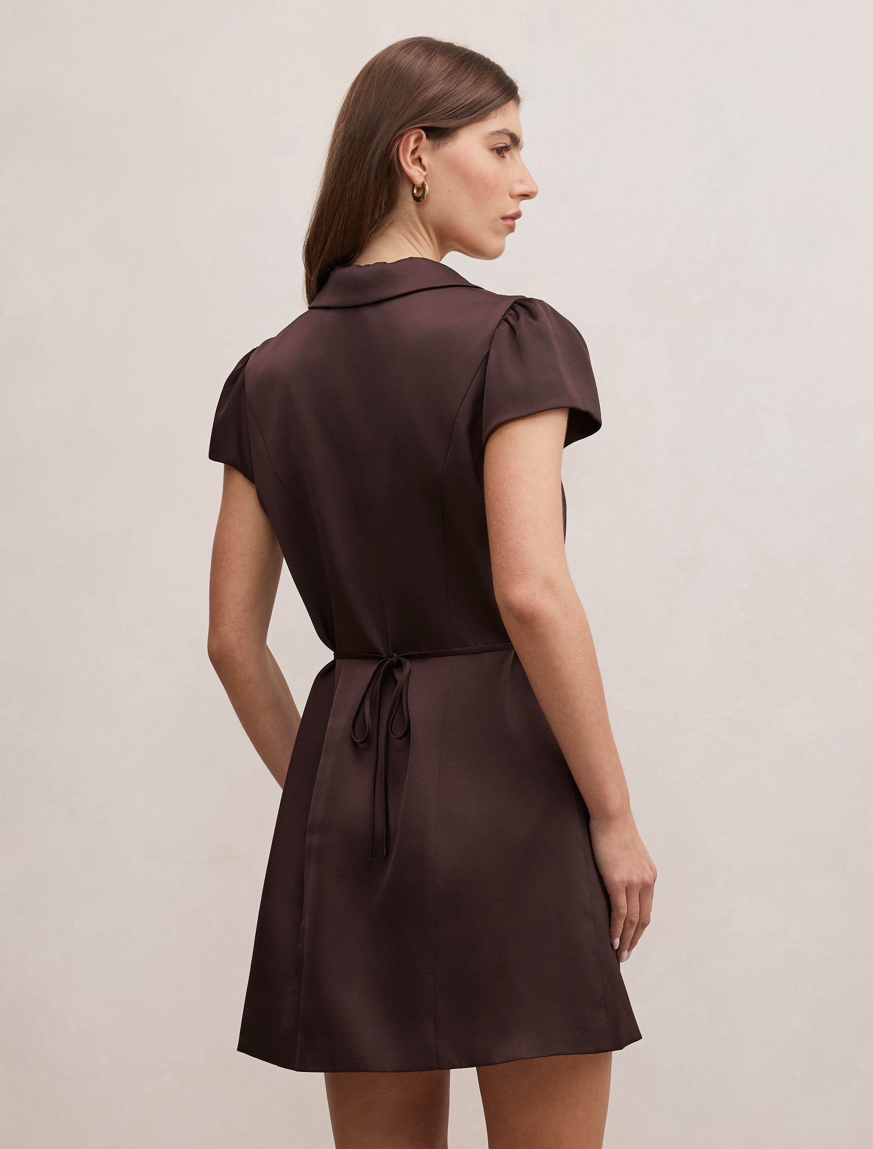 Blair Satin Collared Mini Dress