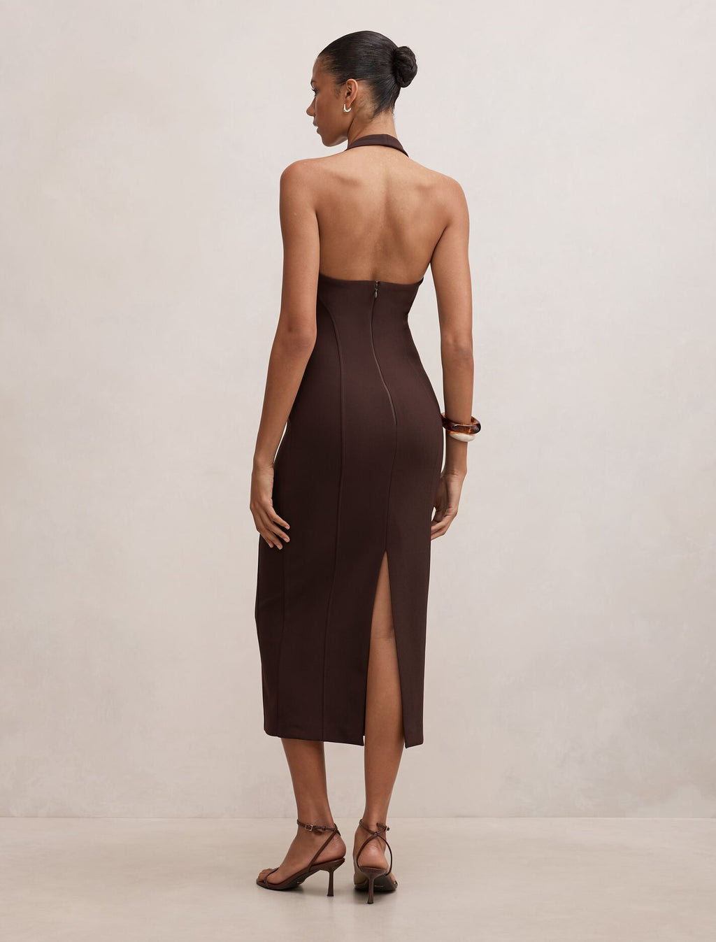 Gina Halter Bodycon Midi Dress