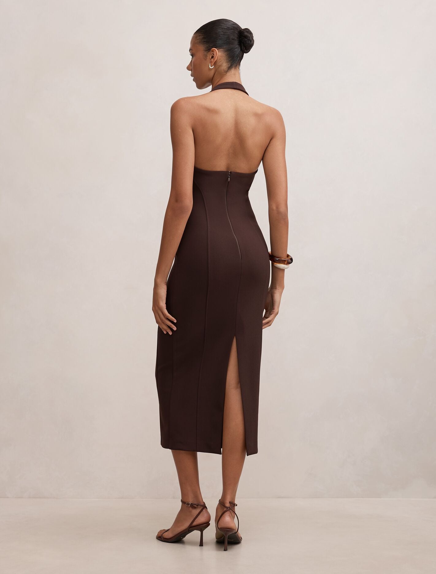 Gina Halter Bodycon Midi Dress