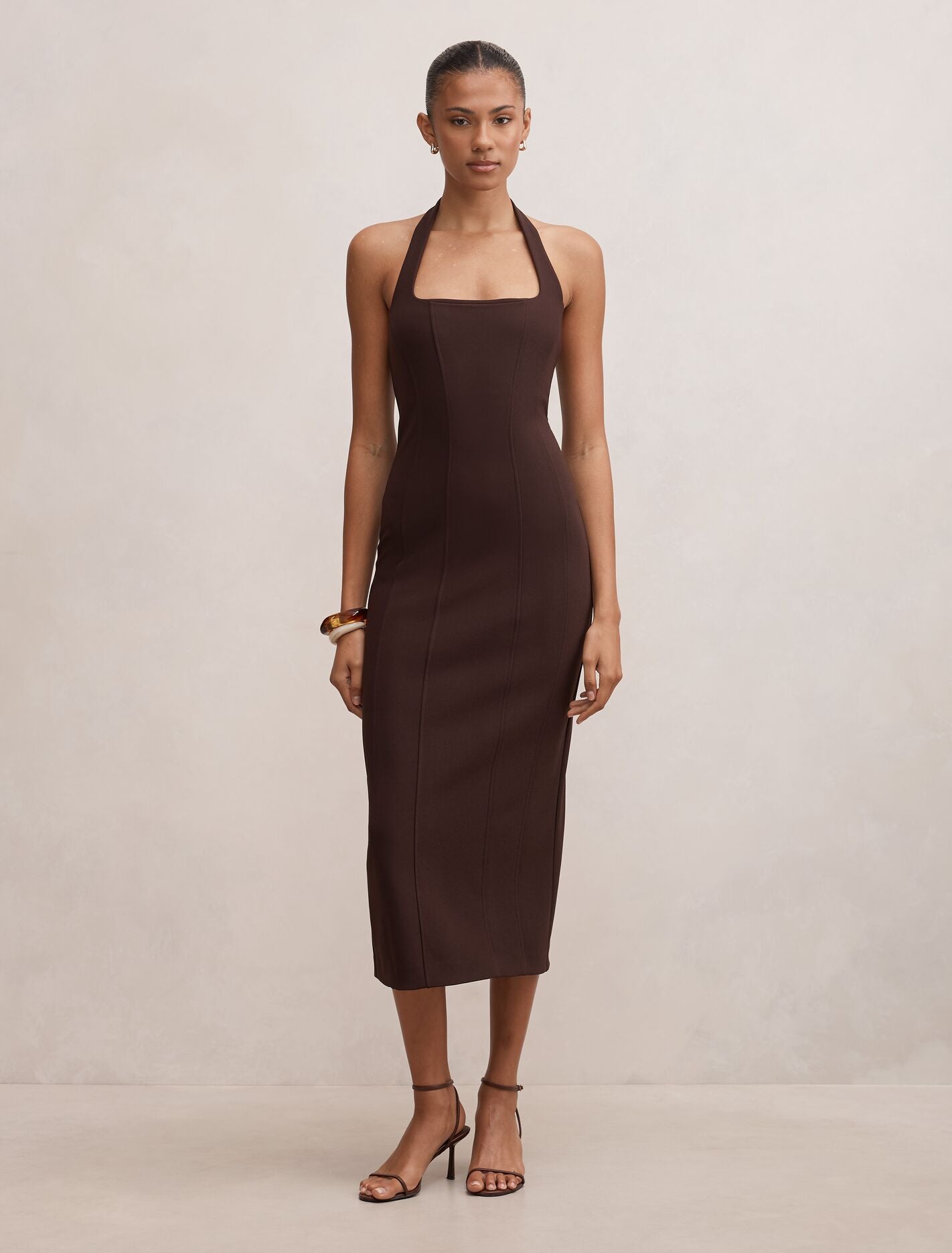 Gina Halter Bodycon Brown – Ever New USA