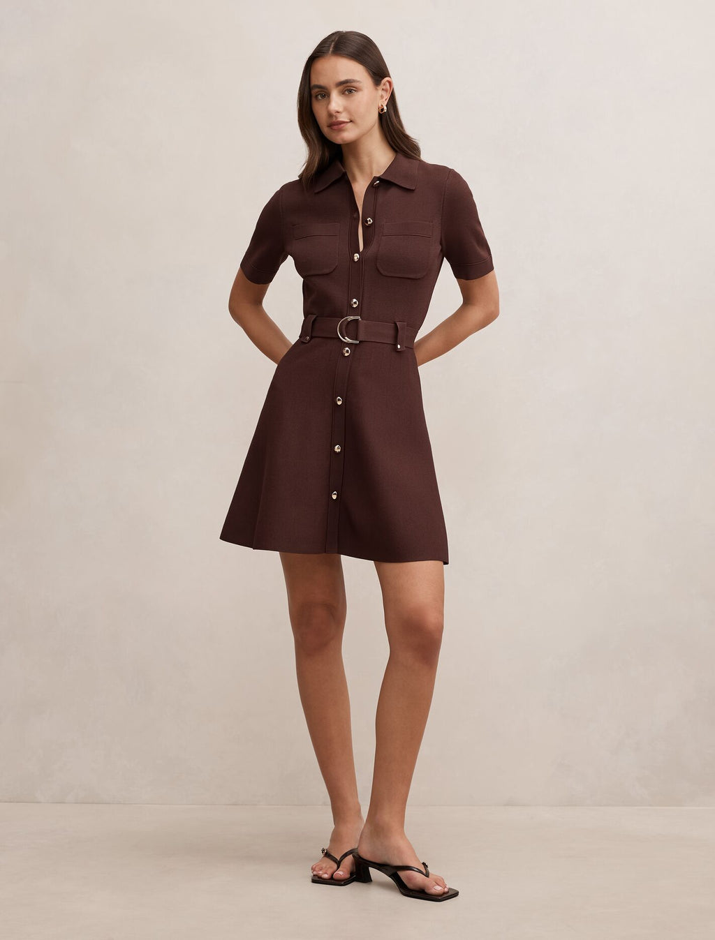 Amy Fit and Flare Knit Mini Dress