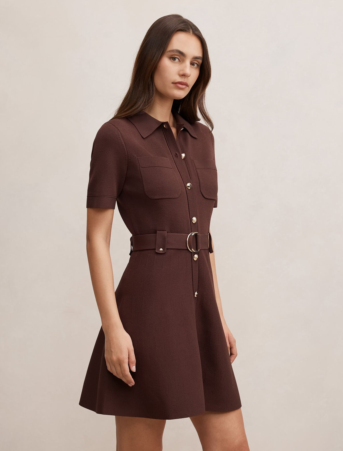 Amy Fit and Flare Knit Mini Dress