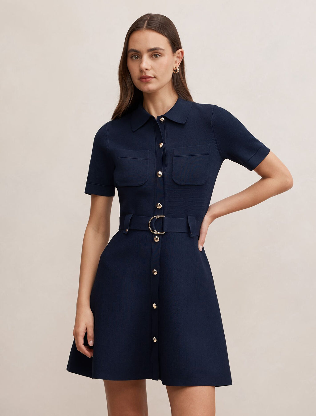 Amy Fit and Flare Knit Mini Dress