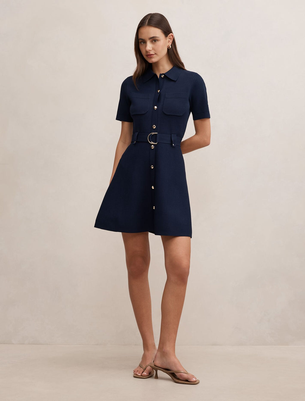 Amy Fit and Flare Knit Mini Dress