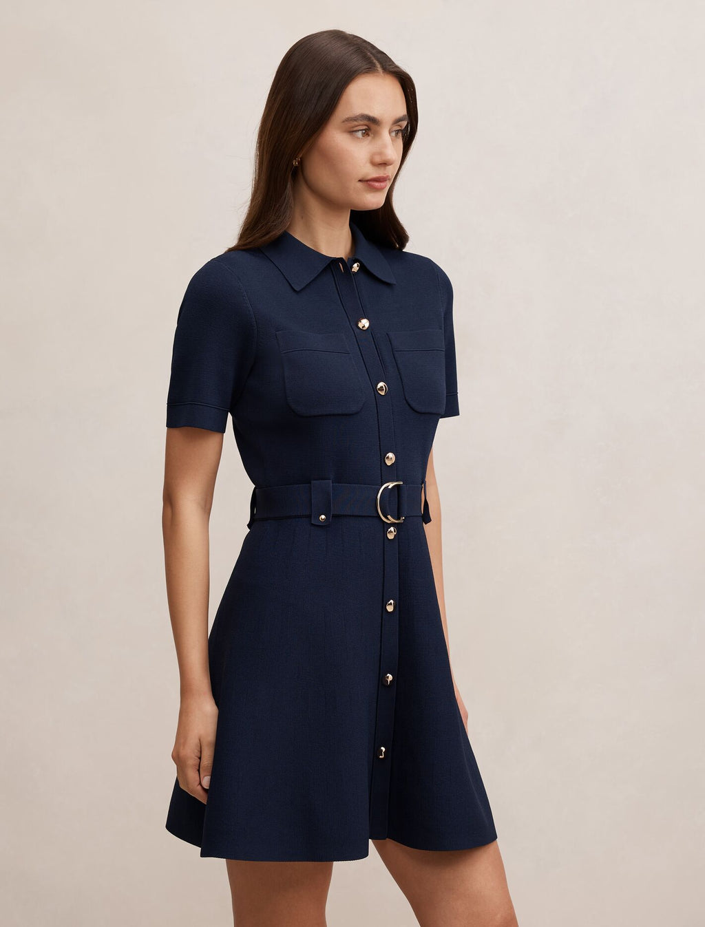 Amy Fit and Flare Knit Mini Dress