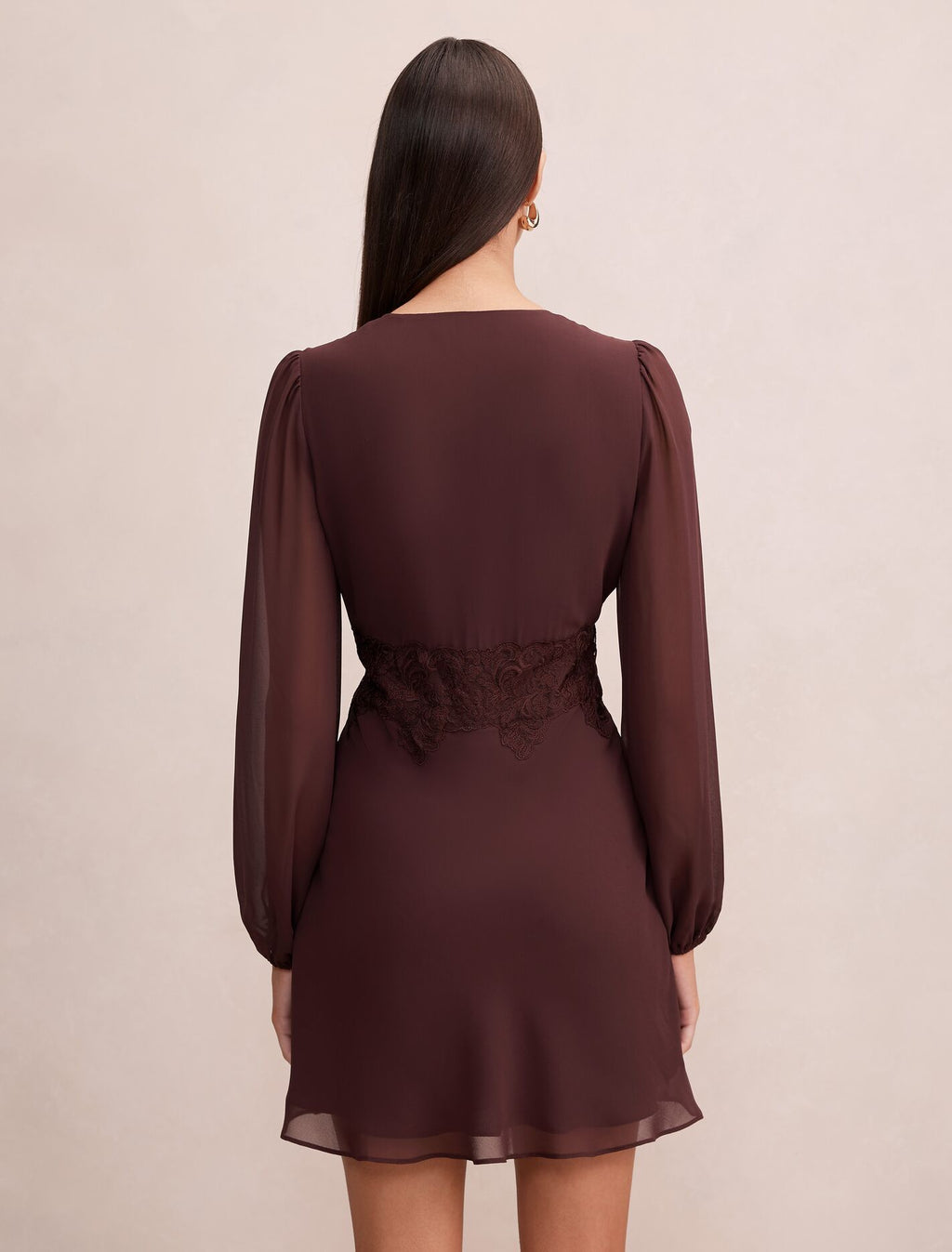 Mackenzie Lace Trim Mini Dress