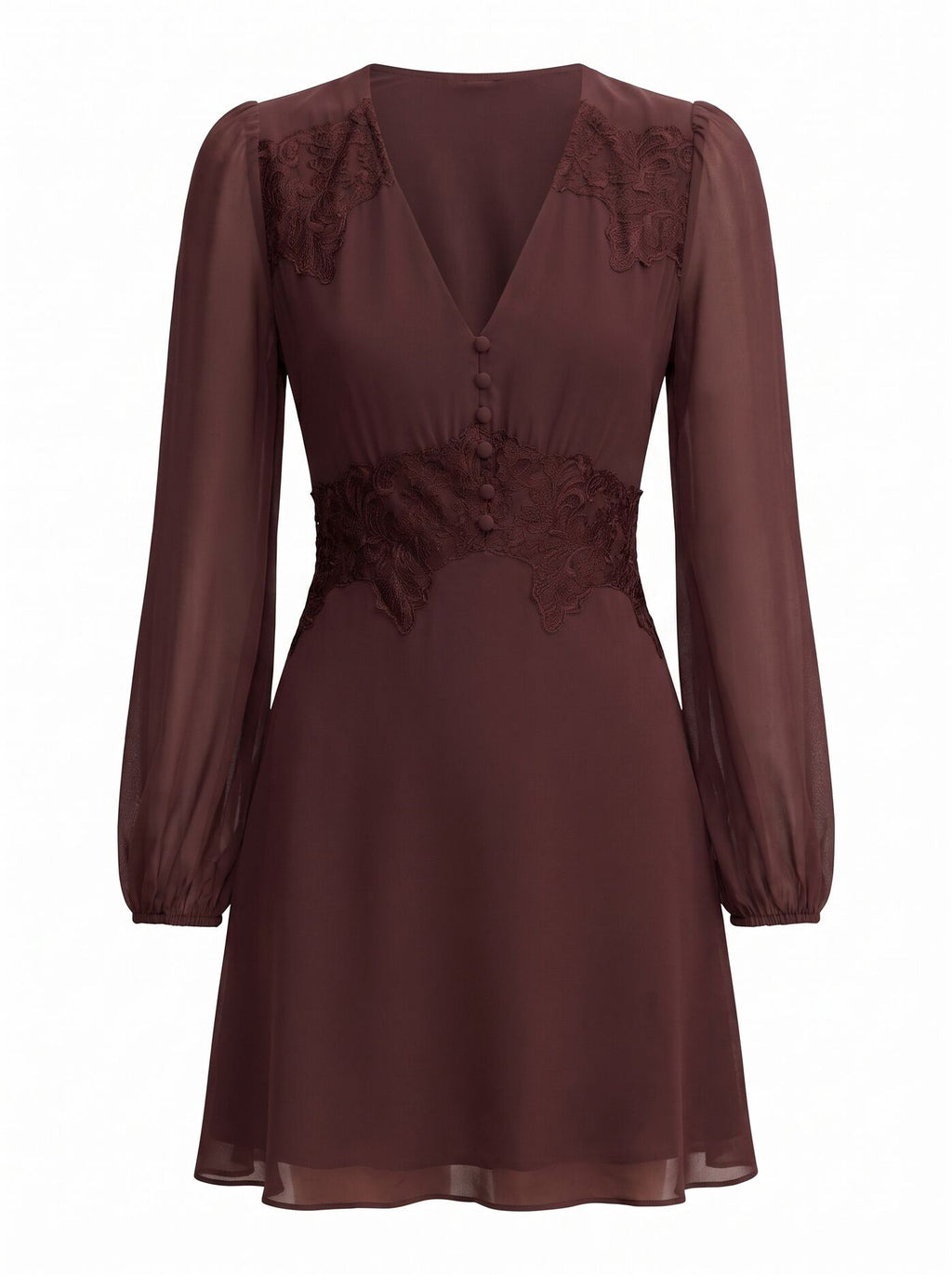 Mackenzie Lace Trim Mini Dress