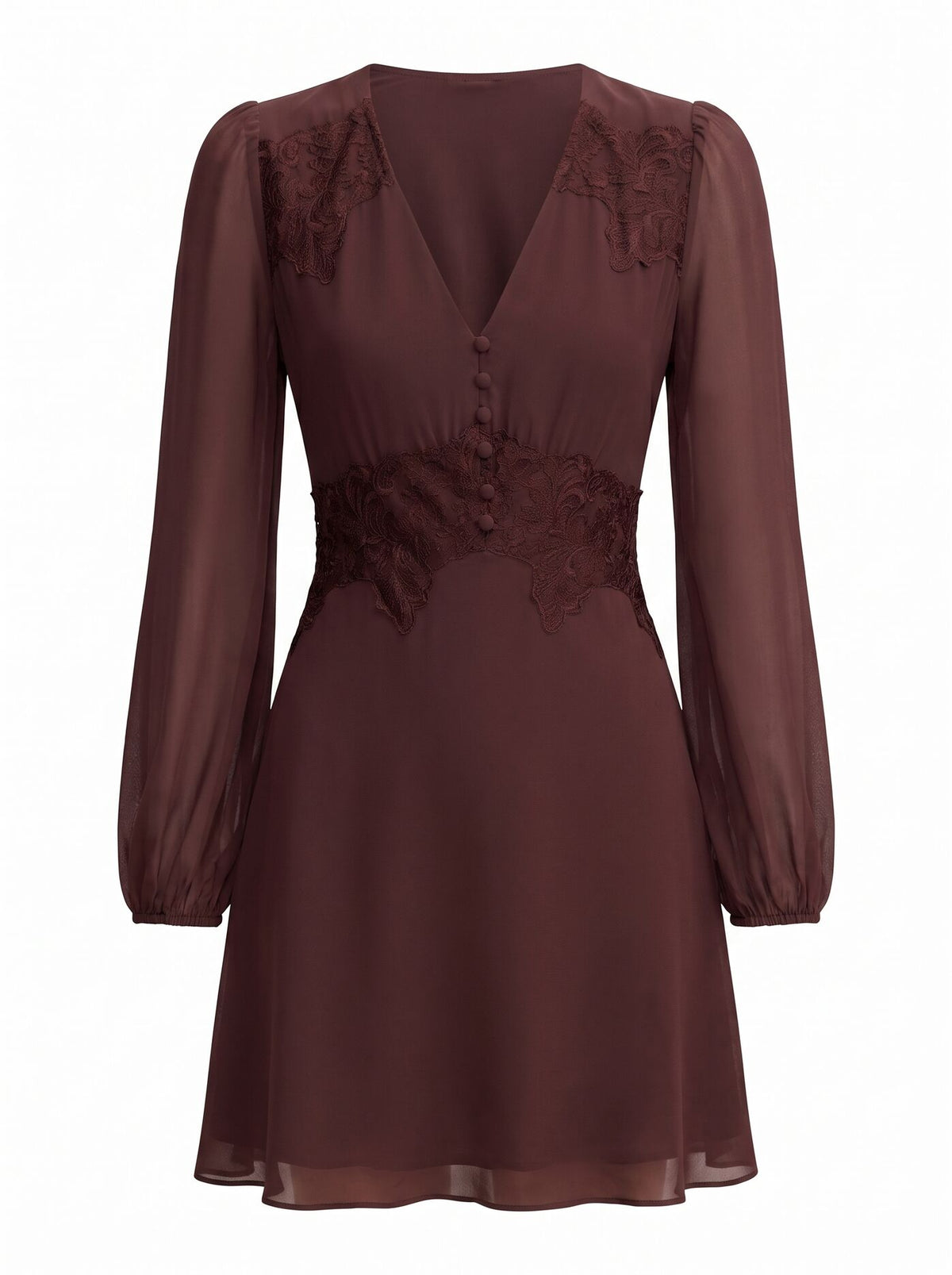 Mackenzie Lace Trim Mini Dress