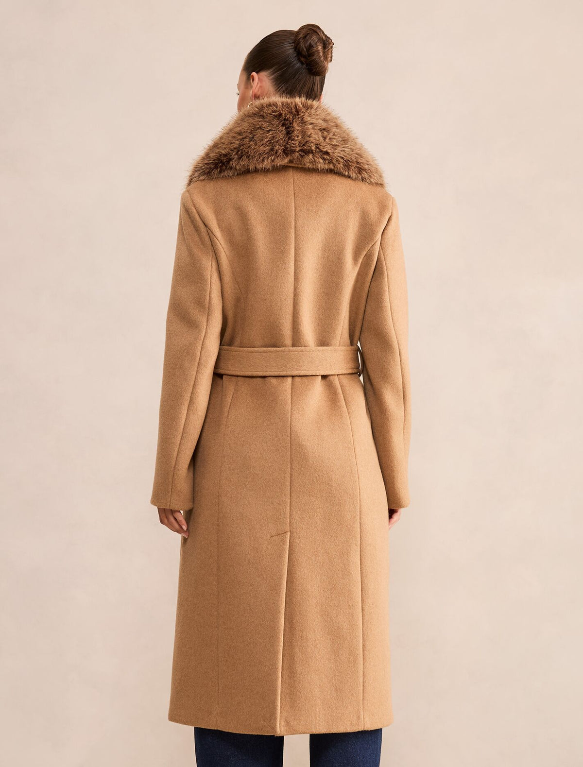 Esme Petite Faux Fur Collar Coat