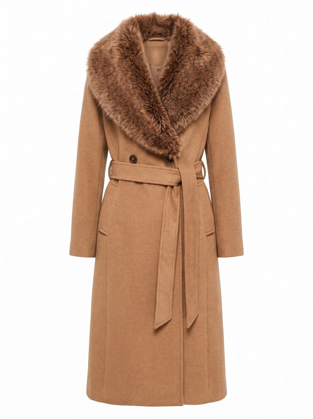 Esme Petite Faux Fur Collar Coat