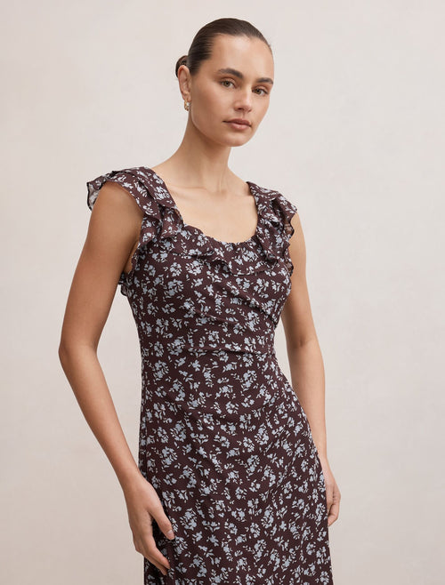 Paige Ruffle Midi Dress