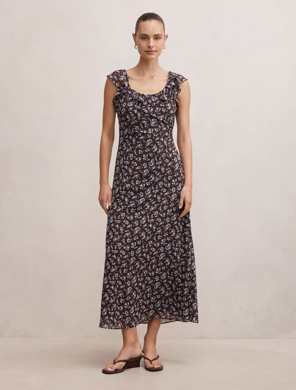Paige Ruffle Midi Dress