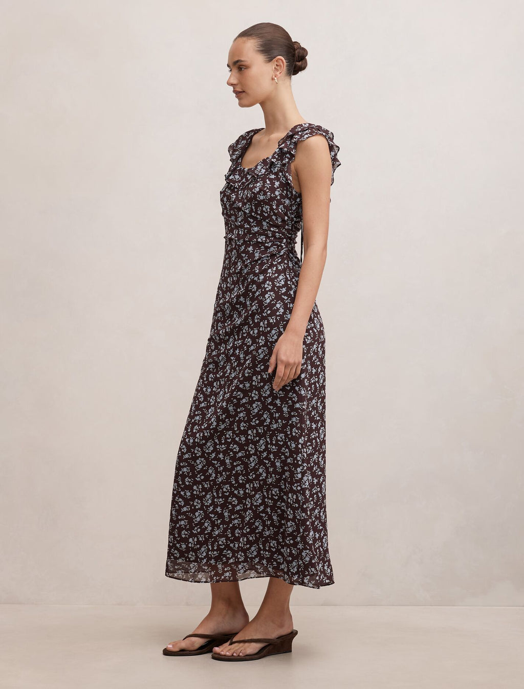 Paige Ruffle Midi Dress
