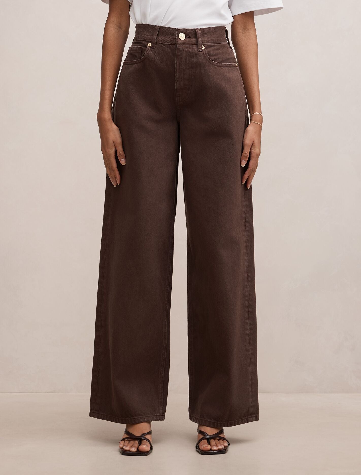Gia Petite High Rise Wide Leg Jean