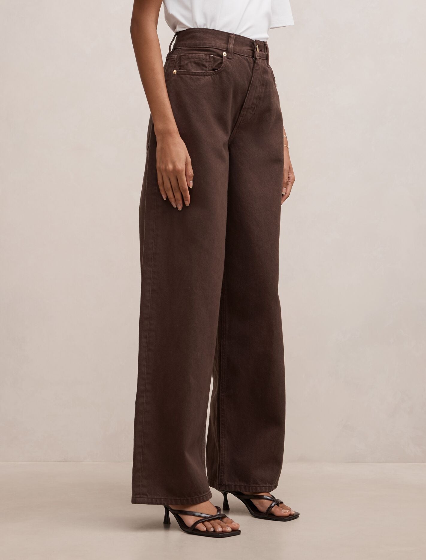 Gia Petite High Rise Wide Leg Jean