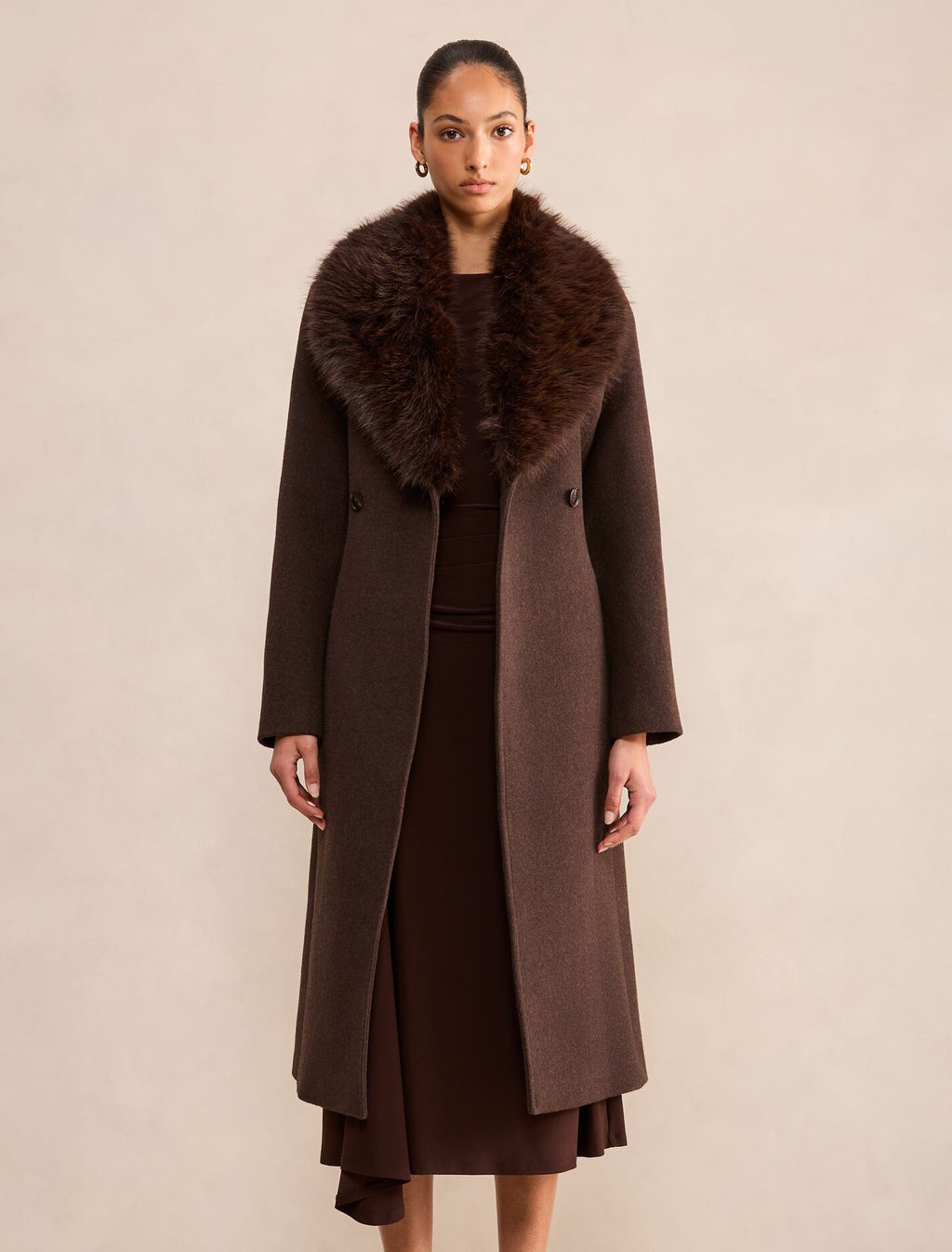 Esme Faux Fur Collar Coat