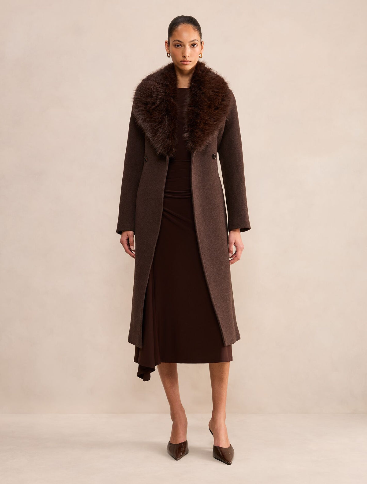 Esme Faux Fur Collar Coat