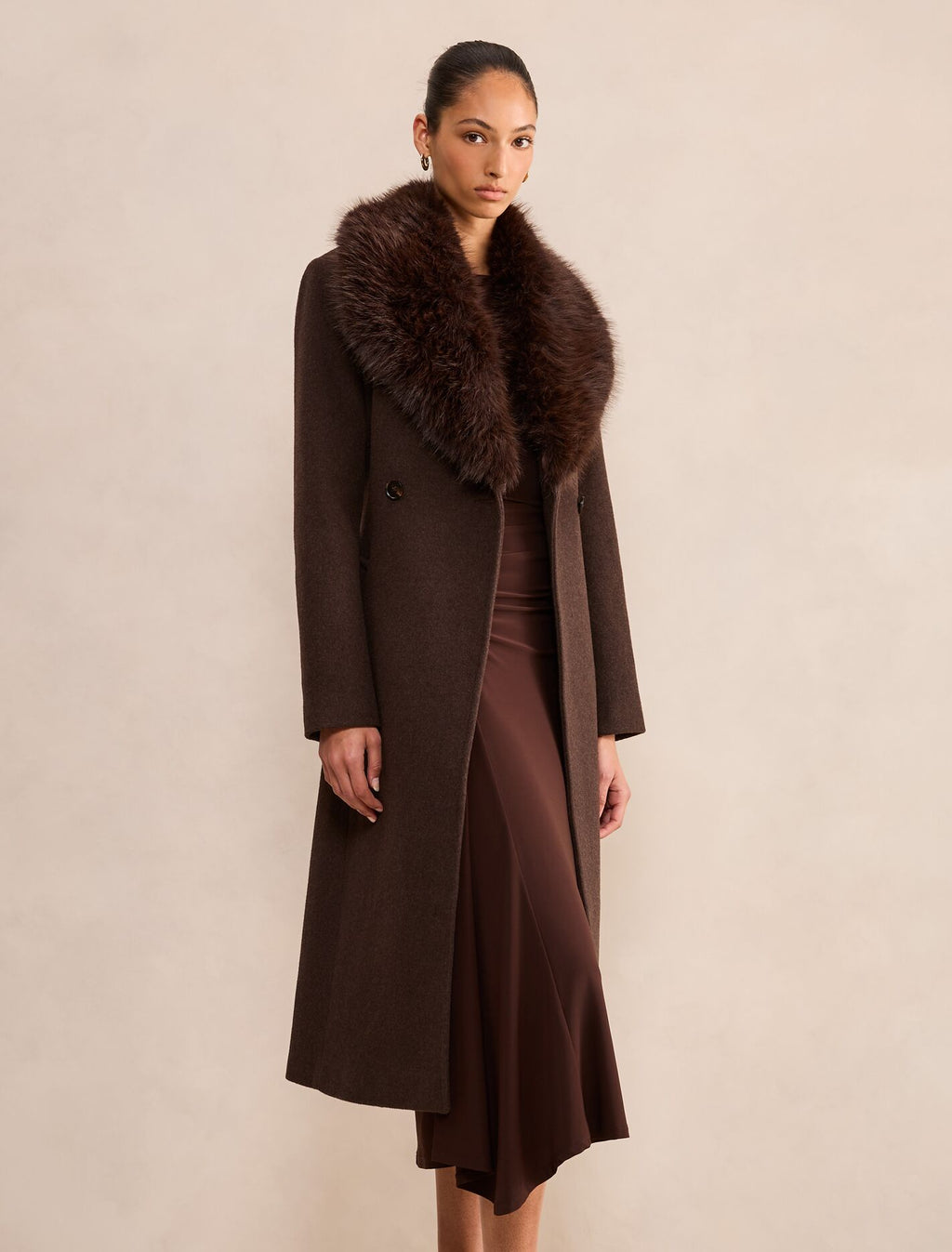 Esme Faux Fur Collar Coat