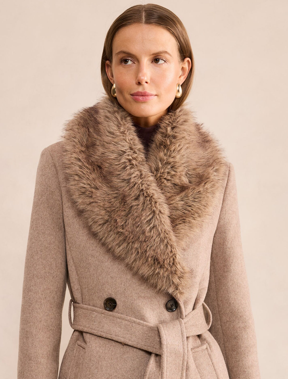 Esme Faux Fur Collar Coat