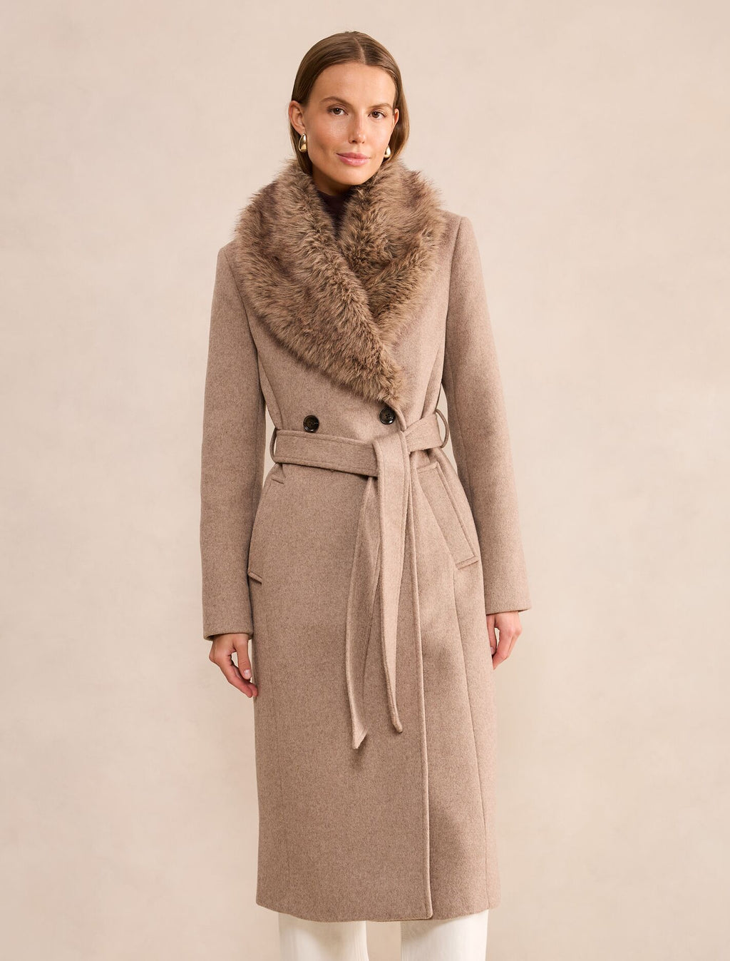 Esme Faux Fur Collar Coat