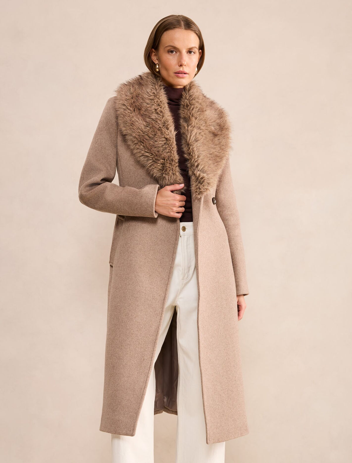 Esme Faux Fur Collar Coat