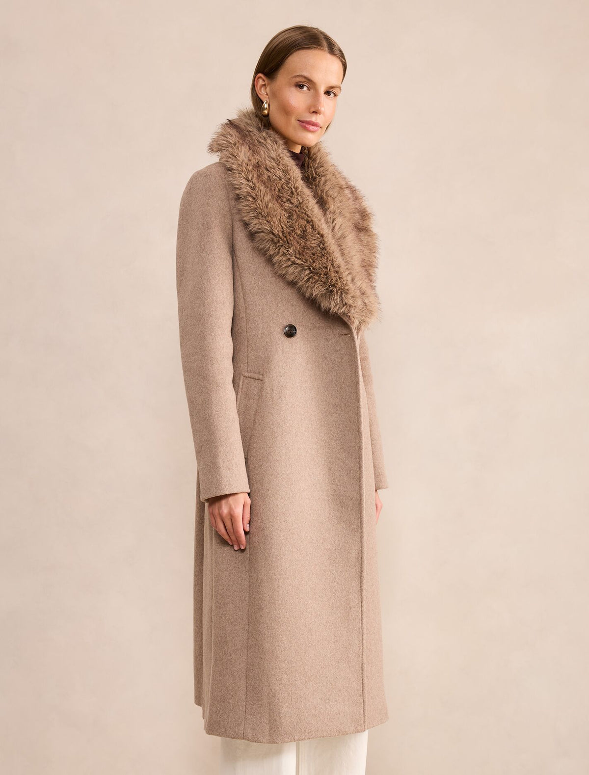 Esme Faux Fur Collar Coat