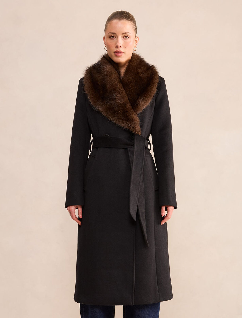 Esme Faux Fur Collar Coat