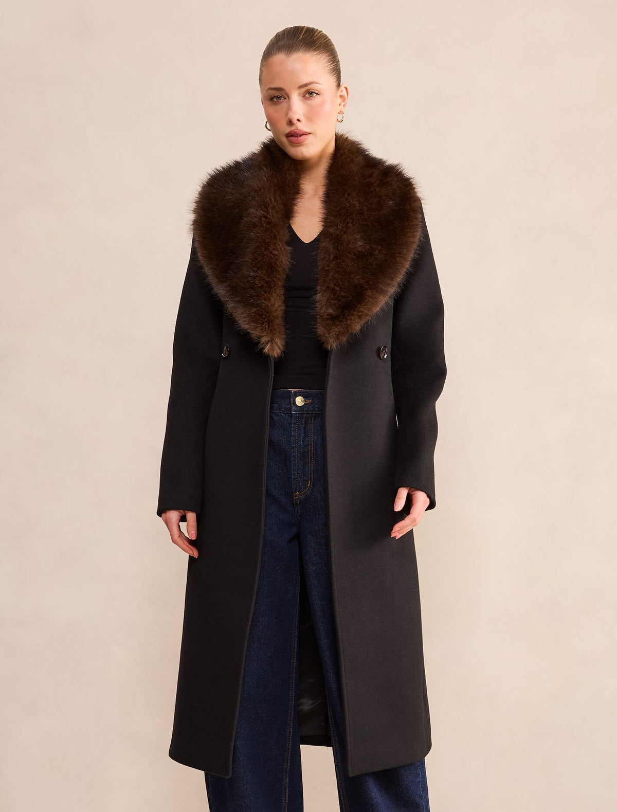 Esme Faux Fur Collar Coat
