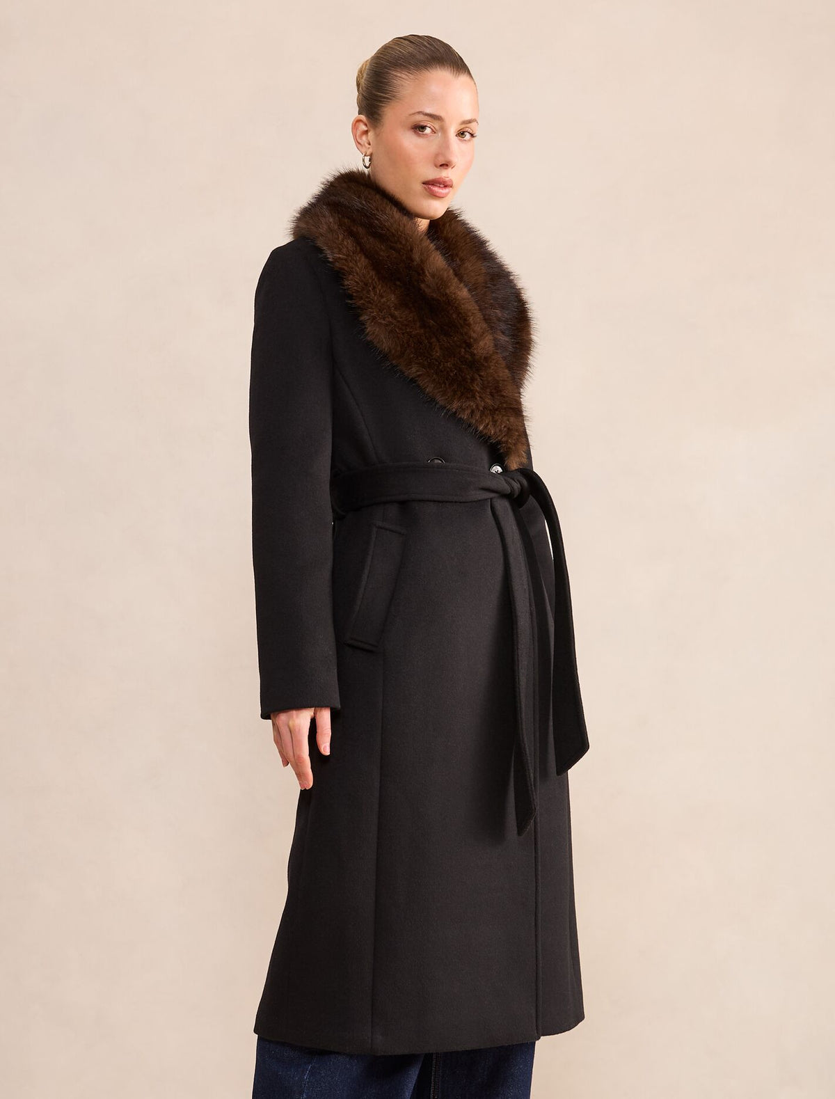 Esme Faux Fur Collar Coat