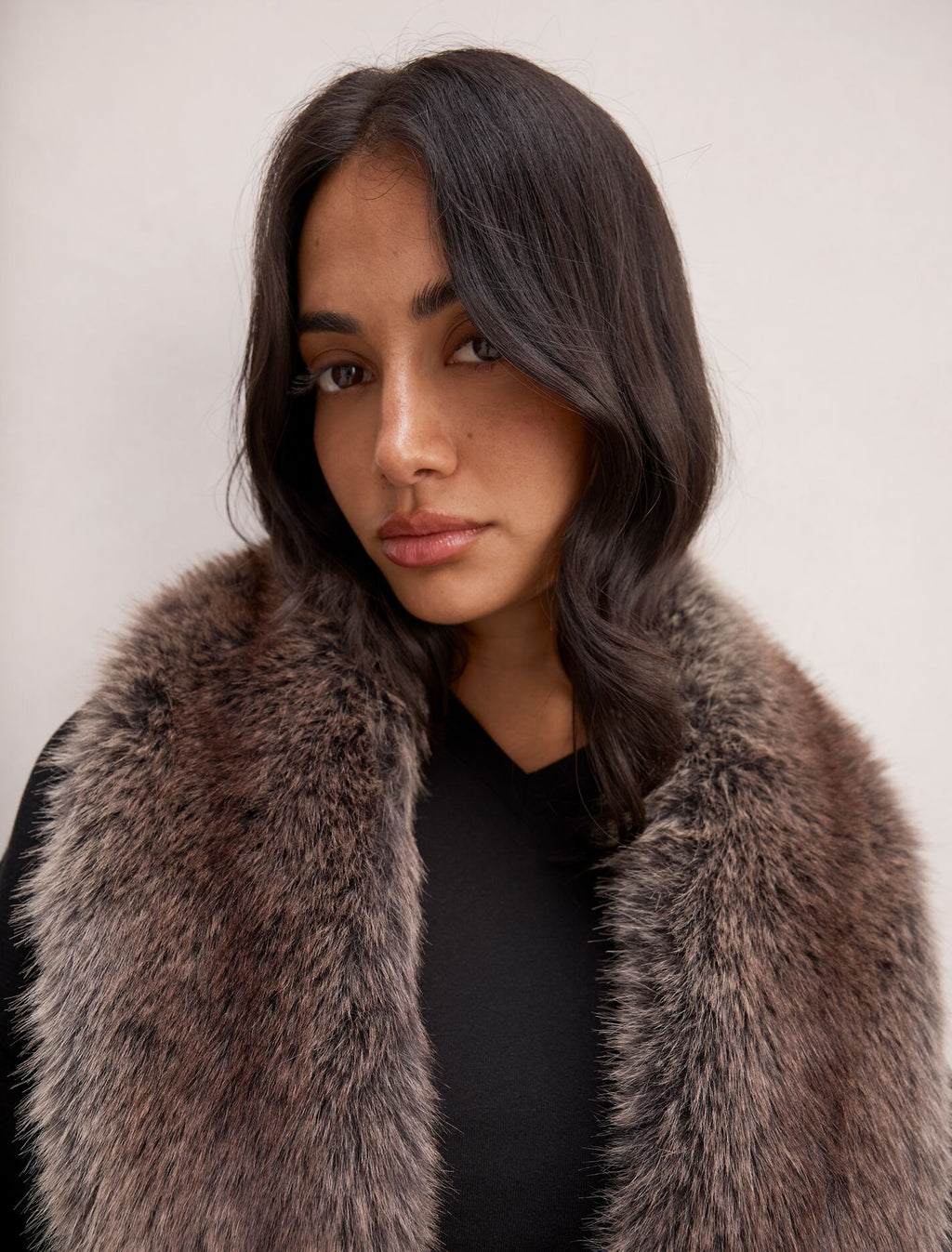 Megan Faux Fur Collar Jacket