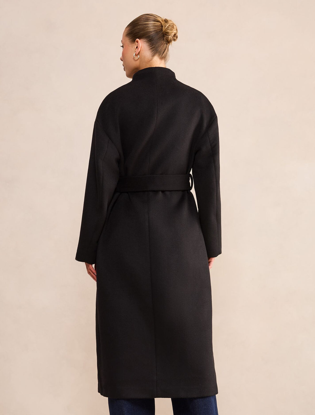 Courtney Curved Funnel Neck Coat