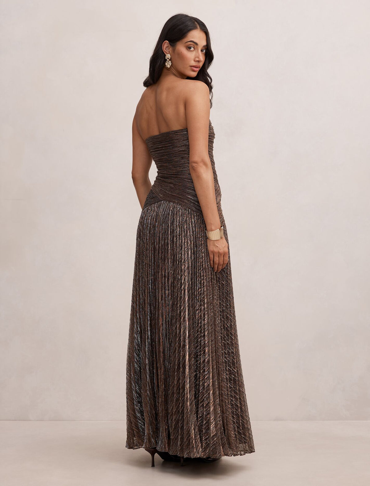 Sofia Strapless Plisse Maxi Dress