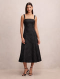 Willow Strappy Jacquard Midi Dress
