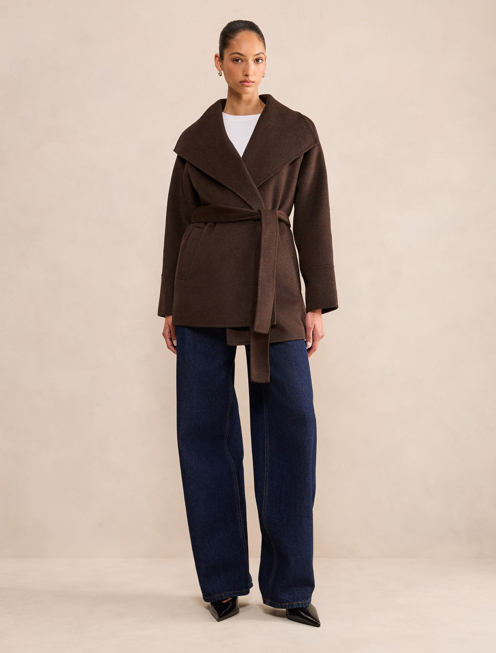 Clare Felled Wrap Coat