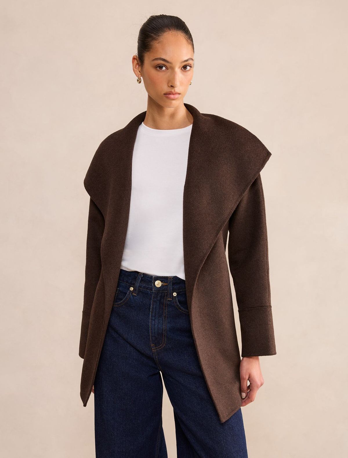 Clare Felled Wrap Coat