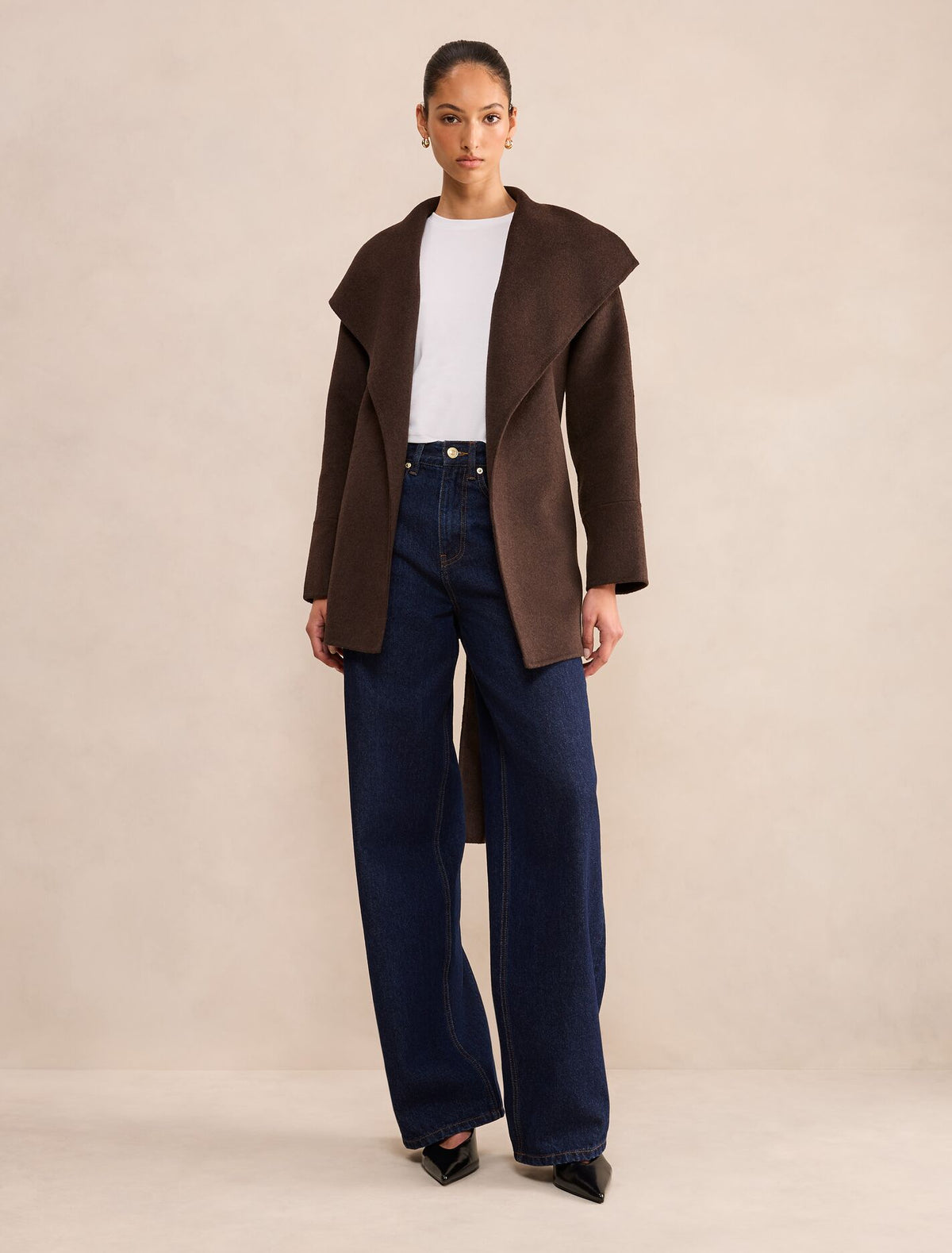 Clare Felled Wrap Coat