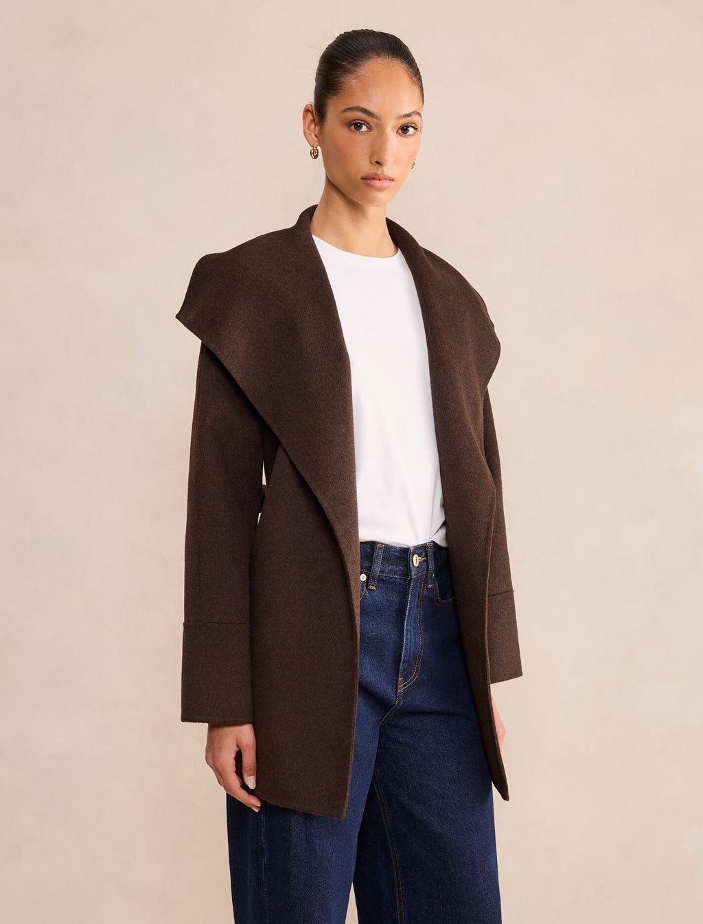 Clare Felled Wrap Coat