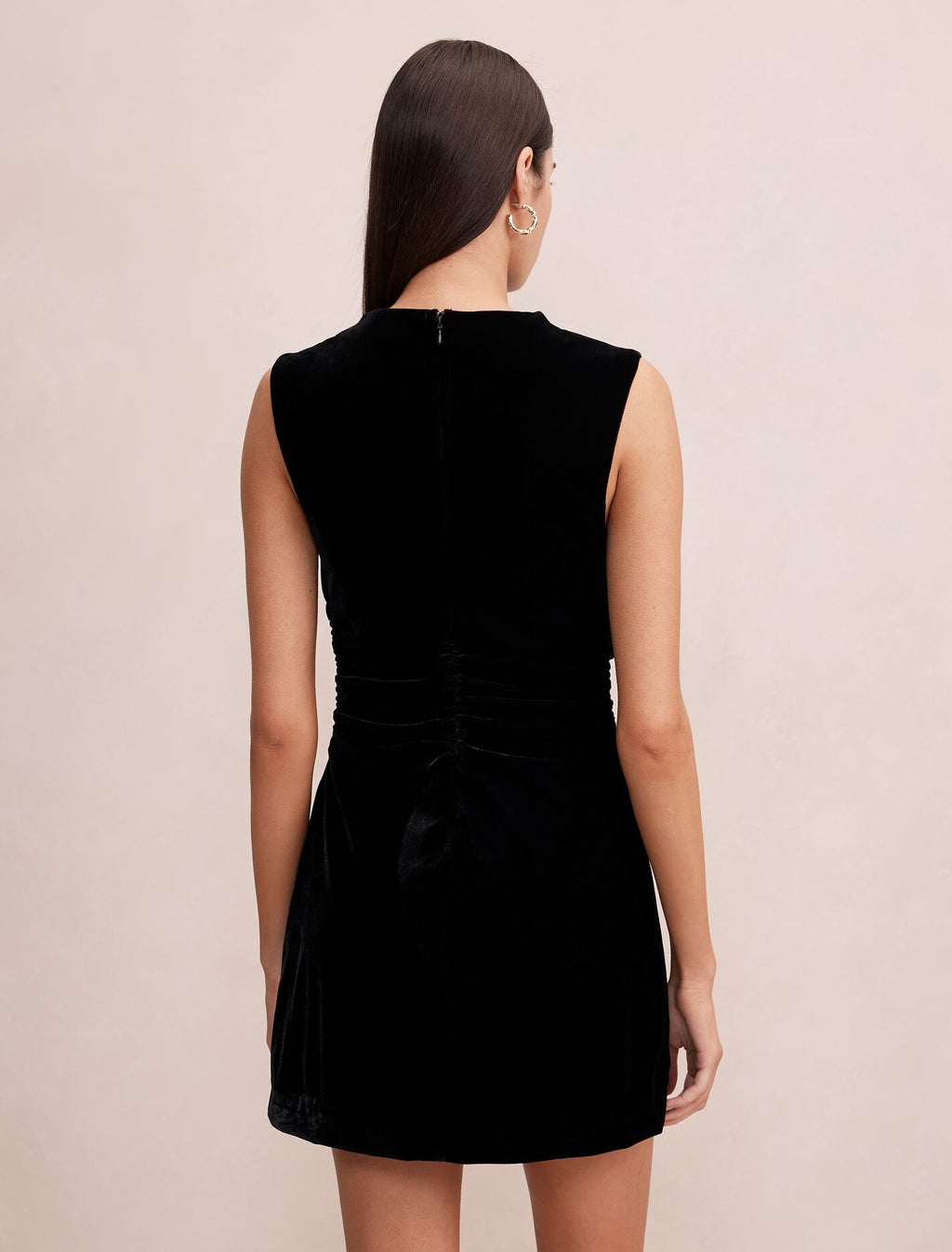 Iris High Neck Velvet Mini Dress
