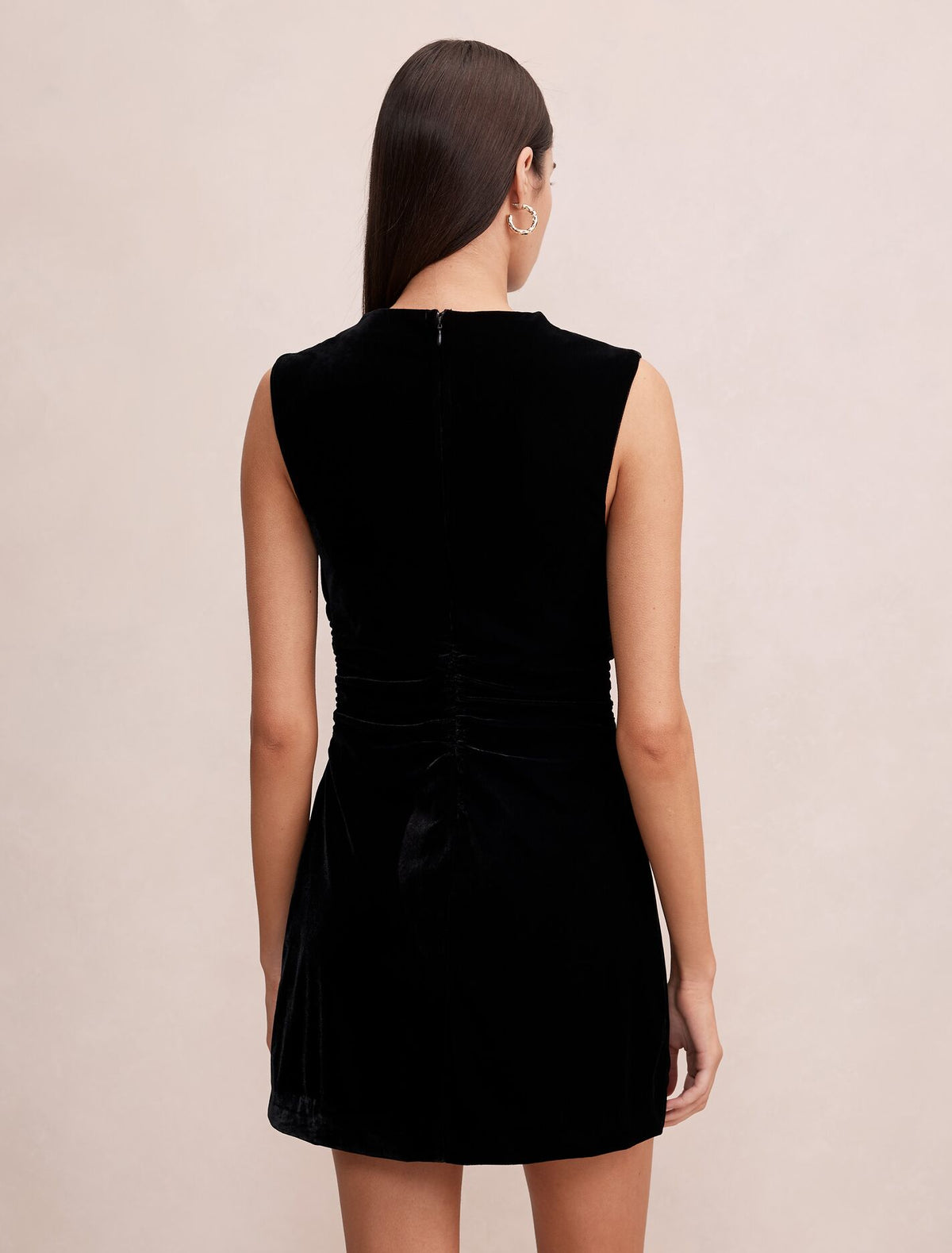 Iris High Neck Velvet Mini Dress