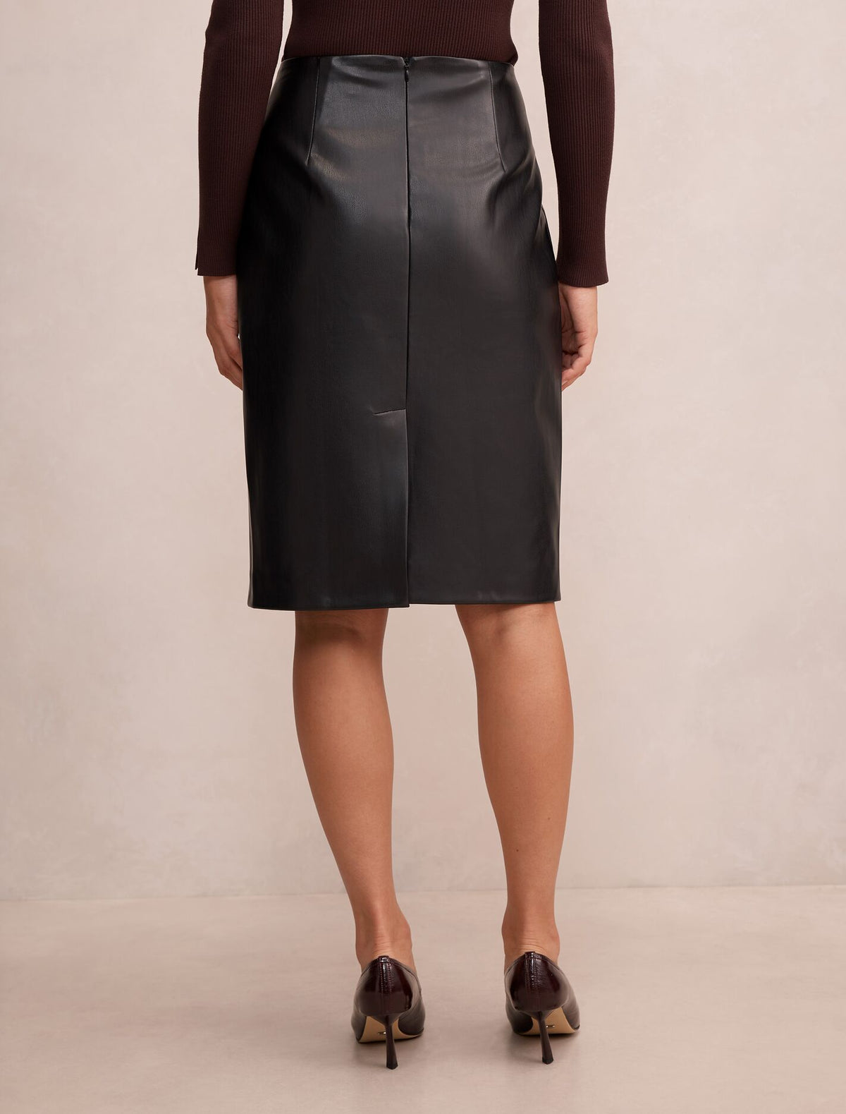 Gigi Faux Leather Pencil Skirt